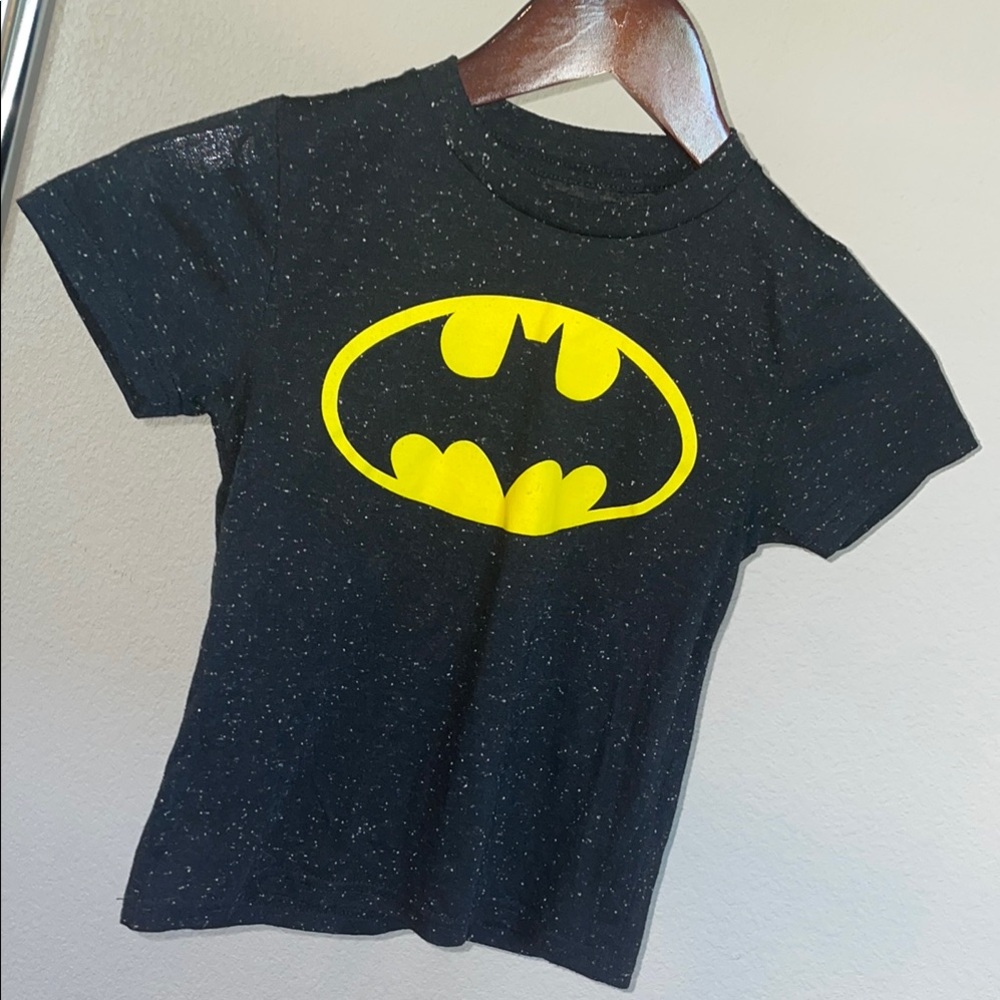 DC Black and Silver Batman Logo Tee